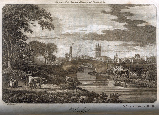 Derby, engraved for Davies History of Derby
Image scan 2007 Ann Andrews