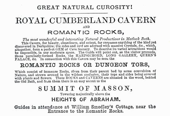 Royal Cumberland Cavern and Romantic Rocks.
          Image Scan 2004 Ann Andrews