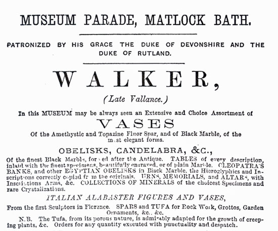 Walker's of Museum Parade, Matlock Bath. Image scan &copy; 2004 Ann 
           Andrews