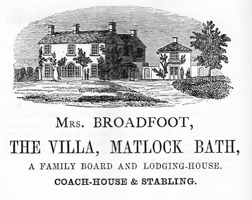 John and Elizabeth Broadfoot kept a lodging house in Matlock Bath.
Image &copy; Ray Ash