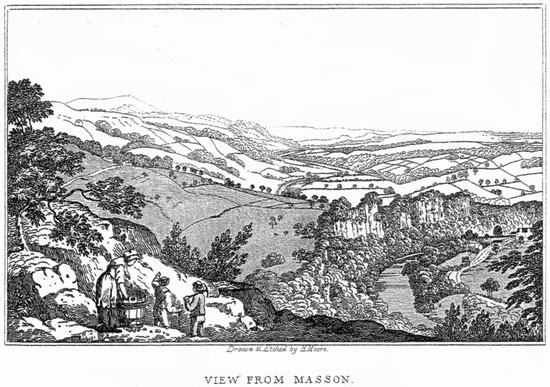 View from Masson
Drawn and Etched by H. Moore
This is opposite page 41 in his guide