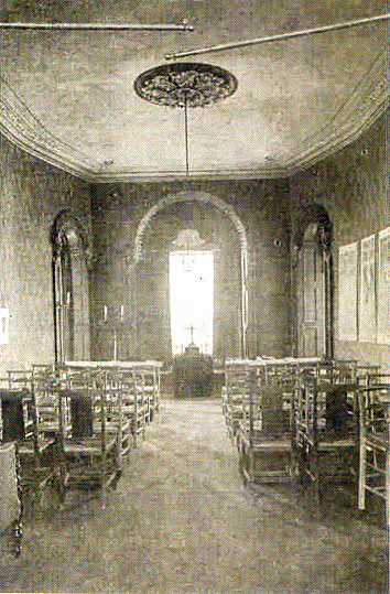 The Chapel - one of the many large rooms that filled Riber Castle
