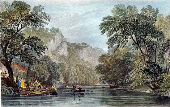 Matlock Bath's Ferry. Either late Georgian or early Victorian.