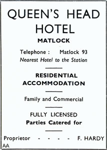 Queen's Head Hotel advert
