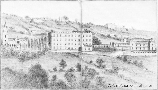 Enlargement of drawing of the building