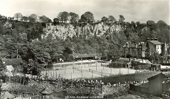 New Bath Hotel, with Cat Tor behind it