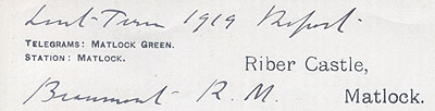 Letter heading of notepaper used by Riber School, in this case for a report either how the pupil had settled in or on his progress.
Reproduction with permission of the estate of Richard Melville Beaumont