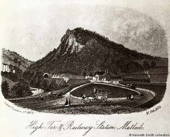 Engraving of the station at Matlock Bath