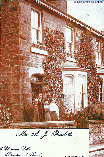 Burdett family outside Ivydene or 5 Clarence Villas