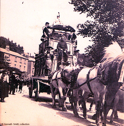 Parade through the village of a famous English Circus