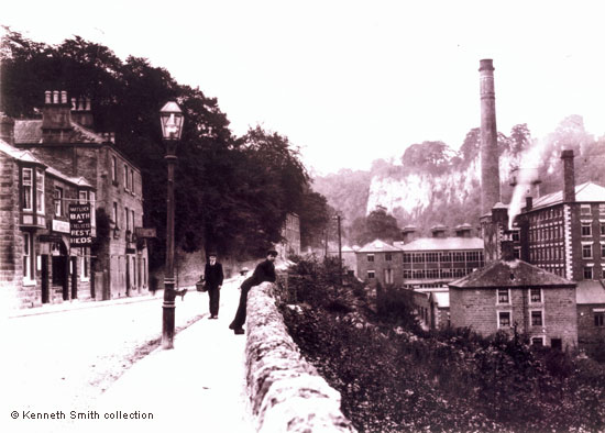 Photograph of Masson Mill, Boston House and the Rutland Arms