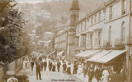 Bank Holiday crowds in North Parade, Matlock Bath