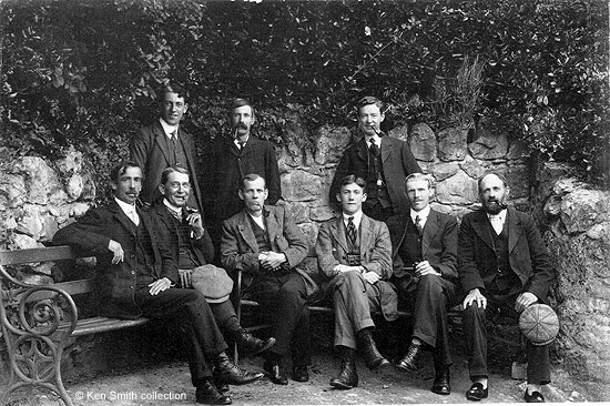 Nine Matlock men at Poets Corner