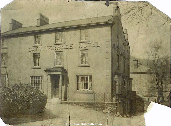 Nineteenth century photogrpah of the Bath Terrace Hotel