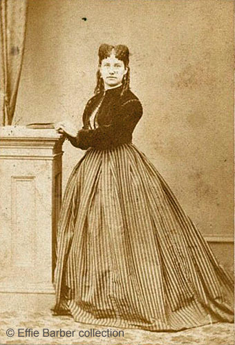 CDV of Katherine Else with Clark logo