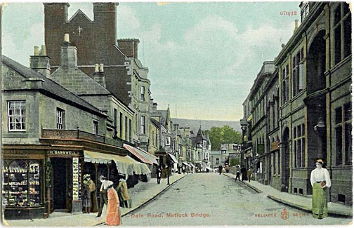 Postcard of Dale Road, Matlock Bridge. An early Edwardian view.
Donated by Photo-Ark  2003, Image 1