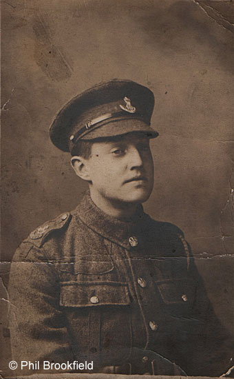 Harold Cook of Matlock, photographed on 27th Feb 1918