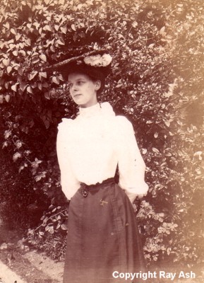 2. Florence Johnson wearing a hat, photographed at The Gables by Mrs. Robert Wildgoose. Image Scan &copy; Ray Ash