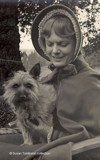 Anna Neagle with small dog