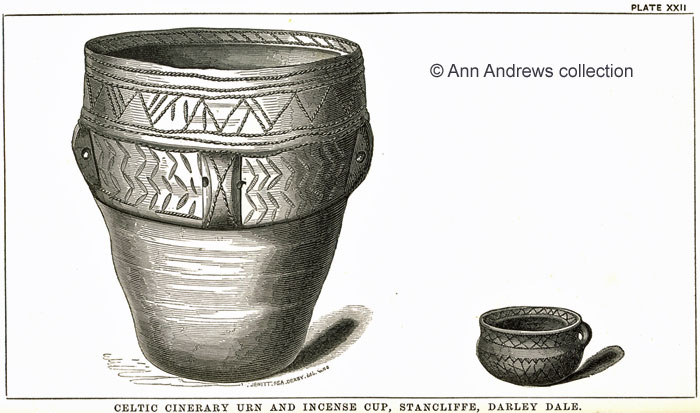 celtic urn and a small cup